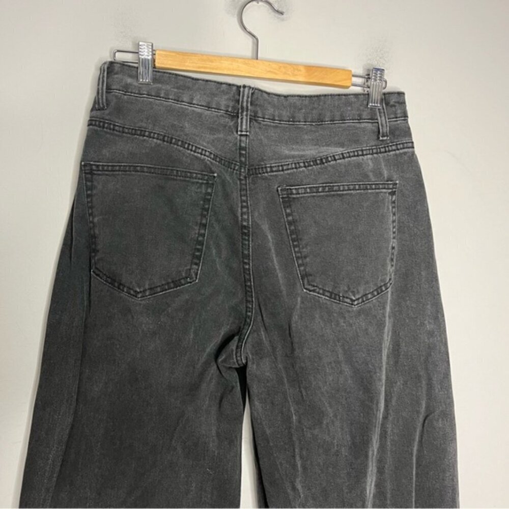 Refuge Denim High Waist Loose Fit Baggy Black Retro Jeans, size 5 - Picture 6 of 12
